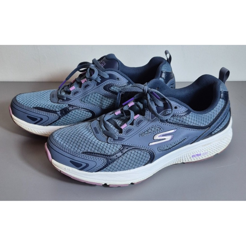 Skechers GoRun Consistent Running Shoes 128075 Blue Purple Womens 9.5